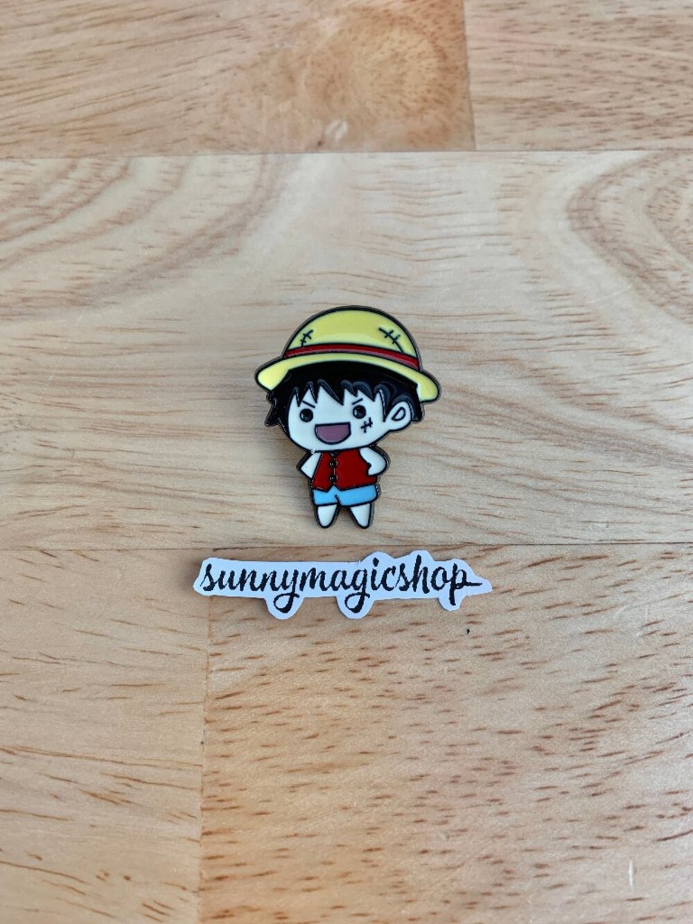 One Piece Anime Enamel Chibi Cute Strawhat Monkey D Luffy Pirate King